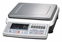 A&D WEIGHING Industrial Bench Scale: 11 in x 11 3/4 in, Not IP Rated, Integrated, FC-i/Si Series (MPN FC-20KI). Key specifications — attr1341383: RS-232C; attr1341384: 0.005 lb/2 g; attr1341400: A&D WEIGHING; attr1383935: Stainless Steel.