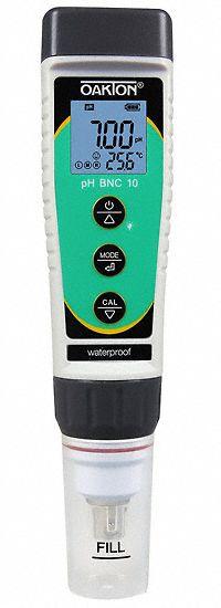 OAKTON pH Meter: pH, Meter, Reagents Sold Separately, 0 pH pH Range - Min, 14 pH pH Range - Max (MPN WD-35634-14). Key specifications — pH Accuracy: ±0.01 pH; Temp Compensation: Manual; Measurement Components Included: Meter; Reagents and Solutions Included: Reagents Sold Separately; Test Parameters: pH; Manufacturer Part Number: WD-35634-14.