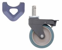 METRO Swivel/Brake Stem Caster: 5 in Caster Wheel Dia, Swivel with Brake, Polyurethane, Polymer (MPN 5PCBXM). Key specifications — Caster Wheel/Configuration: Swivel with Brake; Caster Frame Material: Polymer; Brand: METRO; Caster Wheel/Tread Material: Polyurethane; Caster Wheel Type: Tread on Core.