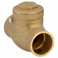 MILWAUKEE VALVE Swing Check Valve: Swing, Inline Valve Body, 1 1/4 in Pipe Size, Sweat x Sweat, Std (MPN UP0968000114). Key specifications — Brand: MILWAUKEE VALVE.