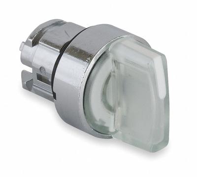 SCHNEIDER Short-Handled Selector Switch: 22 mm Panel Mount Size, 3 Positions - Illuminated Selector-Switch Operators