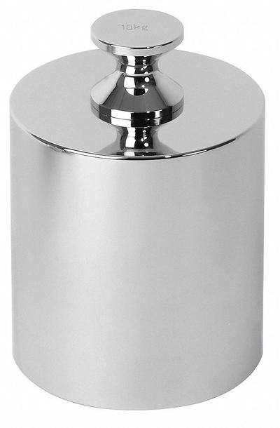 TROEMNER Calibration Weight: 10 kg Nominal Mass, Cylinder Calibration Wt, 4, Non-Accredited - Class 4 Calibration Weights