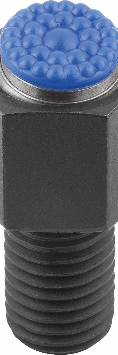 KIPP Threaded Gripper w/Polyurethane Pad: M20 - Threaded Grippers with Polyurethane Pad