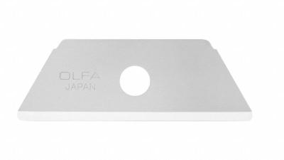 OLFA Safety Blade: 1 31/32 in Blade Lg, 3/4 in Blade Wd, 0.02 in Blade Thick - Straight-Edge Round-Tip Replacement Utility Blades