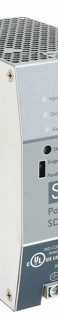 SOLAHD DC Power Supply: DIN Rail, 240 W Output Power - Rated, 10 A Current - Output, Three Phase (MPN SDN1024480C). Key specifications — attr1044898: Three; attr1044874: Metal; attr1044879: 380 to 480V AC; attr211400: SOLAHD.