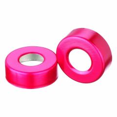 Lab Bottle Caps: 20 mm Dia, Red, Aluminum, Unlined, 1,000 Closures Included, Colored (MPN 224178-06). Key specifications — Closure Type: Open Top Cap; Clarity: Colored; Septa Included: No; Vented: No; Brand: WHEATON; Closure Color: Red; Closure Liner Material: Unlined.
