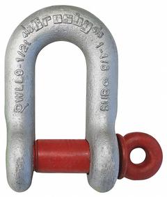 CROSBY D-Shackle: Chain Shackle, 3,000 lb Working Load Limit, 3/4 in Wd Between Eyes, Carbon Steel (MPN 1019212). Key specifications — Body Color: Silver; Brand: CROSBY.