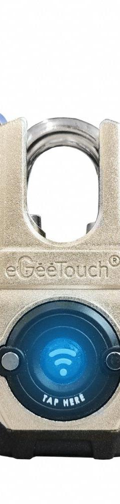 EGEETOUCH Bluetooth Padlock: Silver, Zinc Die-Cast, Stainless Steel Shackle (MPN 5-02503-94-45). Key specifications — attr1351169: Bluetooth; attr1320070: Series 5th Gen; attr1314123: EGEETOUCH.