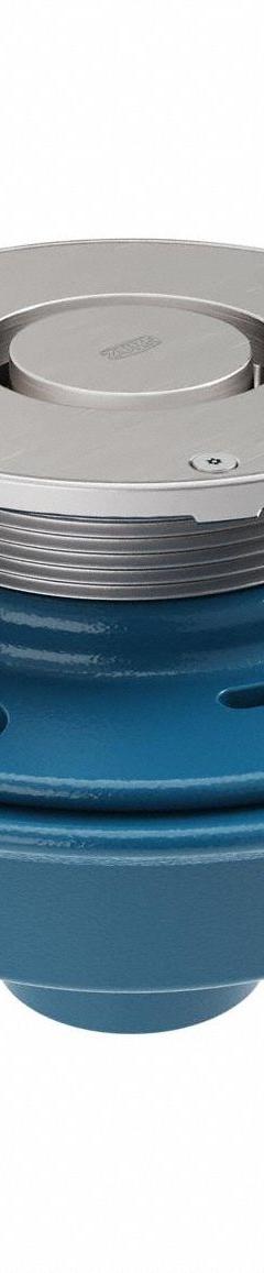ZURN Floor Drain: Round, Cast Iron, 8 3/8 in Overall Dia, 8 1/4 in Overall Ht, Radial, LD (MPN ZS415-3NL-5LR). Key specifications — Brand: ZURN; Connection Type: Push On.