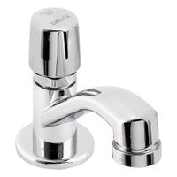 DELTA FAUCET COMPANY Low Arc Bathroom Faucet: Delta Commercial, Single-Post, Brass, Chrome Finish (MPN 701LF-HDF). Key specifications — Brand: DELTA FAUCET COMPANY; Series: Delta Commercial.