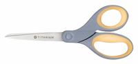 ABILITY ONE Scissors: Ambidextrous, 8 in Overall Lg, Straight, Titanium Bonded, Pointed, Yellow (MPN 5110-01-629-6575). Key specifications — attr308500: Titanium Bonded; attr308502: Yellow; attr308505: Ambidextrous; attr308522: Other Adhesives; attr324896: ABILITY ONE.