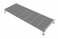 TRI-ARC Adjustable Height Work Platform: 14 in Platform Ht - Max, 24 in Platform Wd, Steel, Adj Ht (MPN WLOS971242). Key specifications — Brand: TRI-ARC; Color: Gray.