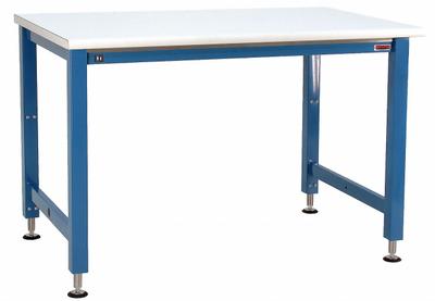BENCHPRO Workbench: Adj Ht, Laminate, 72 in x 36 in, 1,000 lb Overall Load Capacity - Open-Base Workstations