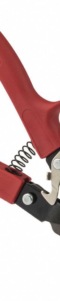 MALCO Aviation Snip: Left, 10 in Overall Lg, 1 1/2 in Cutting Lg, Steel, Plastic, Steel, Metal (MPN M2001). Key specifications — attr308531: Plastic; attr308530: Steel; attr308532: Steel; attr308533: Yes; attr308535: Metal; attr308541: Galvanized Steel); attr308546: Left; attr324897: MALCO.