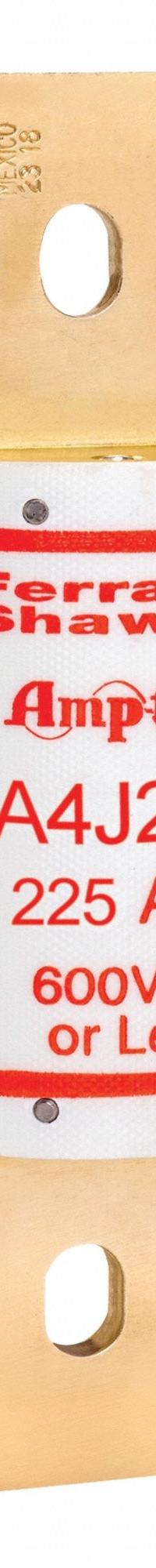 MERSEN Fuse: A4J Series, Class J, Blade Body, Fast-Acting, 225 A, 600 V AC, 300 V DC, Non-Indicating (MPN A4J225). Key specifications — Series: A4J; Brand: MERSEN.