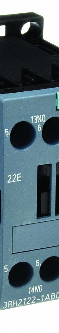 SIEMENS IEC Control Relay: DIN-Rail & Surface Relay Mounting, 24V AC Coil Volt, 2NO/2NC, 10 A (MPN 3RH21221AB00). Key specifications — Brand: SIEMENS.