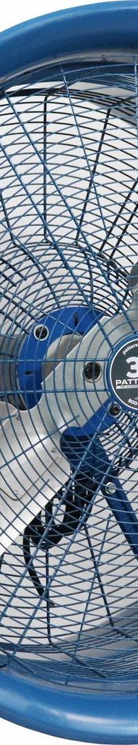 PATTERSON High-Velocity Industrial Fan: 30 in Blade Dia, 1 Speeds, 230/460V AC, 1 hp Motor (MPN HIP30B-CS). Key specifications — Voltage: 230/460V AC; Brand: PATTERSON; Number of Speeds: 1; Phase: Three.