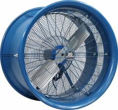 PATTERSON High-Velocity Industrial Fan: 30 in Blade Dia, 1 Speeds, 230/460V AC, 1 hp Motor (MPN HIP30B-CS). Key specifications — Voltage: 230/460V AC; Brand: PATTERSON; Number of Speeds: 1; Phase: Three.
