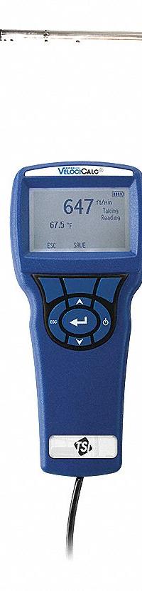 TSI ALNOR Anemometer: 1 fpm Air Velocity Resolution, Wet Bulb, Hot Wire, Air Velocity/Temp, Included (MPN 9535-A). Key specifications — Data Logging: Yes; Manufacturer Part Number: 9535-A; Brand: TSI ALNOR; Temperature Accuracy: +/ 0.5°; Digital Display Screen Type: LCD; Display Type: Digital; Includes: Carrying Case; Power Source: Battery.