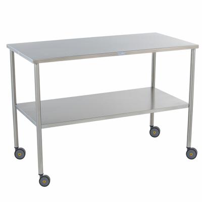 BLICKMAN Instrument Table: 24 in Overall Wd, 34 in Overall Ht, 5 ft Overall Lg, Stainless Steel - Fixed-Height Stainless Steel Surfaced Lab Tables