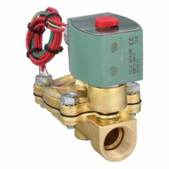 REDHAT Solenoid Valve: 2-Way, Normally Closed, 3/4 in Pipe Size, 12V DC, Watertight, High Flow (MPN 8210G003). Key specifications — Pipe Size: 3/4 in; Voltage: 12V DC; Brand: REDHAT; Coil Enclosure: Watertight.