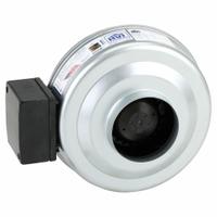 In-Line Duct Fan: 174 cfm Max., 4 in Duct, 72 W, 120V AC, 1 Ph, IP44, Galvanized Steel (MPN 56205). Key specifications — Includes: Mounting Bracket; Brand: FANTECH; Speed Controllable: Yes; High-Efficiency Motor: No; Nameplate Voltage: 120V AC; Number of Speeds: 1; Airflow @ 0.000 in SP - Range: 0 to 249 cfm; High-Efficiency Motor_Broad: Standard-Efficiency Motor.