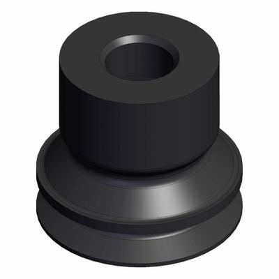 SMC Pad Unit: Bellows, w/o Adapter, 8 mm Pad Dia, Silicone, Black, 40, 8 mm Pad Ht - Bellows Type Automotive & Industrial Vacuum Pads