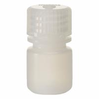 NALGENE Diagnostic Bottle: HDPE, 0.25 fl oz, 8 mL, Natural, 20 mm Screw Closure Size, Polypropylene (MPN 2002-9025). Key specifications — Body Color: Natural; Closure Attached: Attached; Brand: NALGENE; Pre-Cleaned: None; Closure Included: Yes.