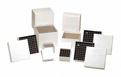 ARGOS TECHNOLOGIES Freezer Box: 5 1/4 in Overall Lg, 5 1/4 in Overall Wd, Cardboard, Lid - Cold Storage Boxes