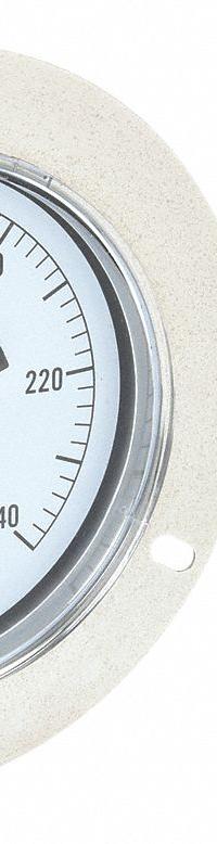 APPROVED VENDOR Analog Panel Mount Thermometer: 30°F to 240°F, ±1°F Scale Division, 3.5 in Dial Dia (MPN 12U617). Key specifications — Brand: APPROVED VENDOR; Accuracy: ±1 °F Scale Division.