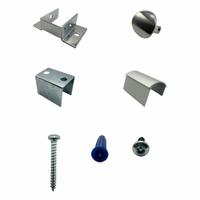 HADRIAN Headrail Corner Kit: Chrome Zamac, Chrome-Plated (MPN 607200). Key specifications — Hardware Pieces Included: (7) Screw #12 x 5/8" 6 Lobe Zinc; Compatible Partition Material: Stainless Steel; Material: Chrome Zamac; Finish: Chrome-Plated; Component Type: Headrail Corner Kit; Brand: HADRIAN.