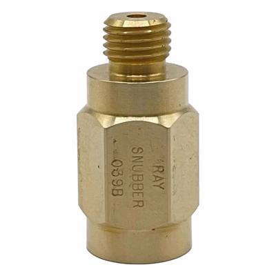 RAY Pressure Gauge Snubber: Brass, Piston, Brass, 3,000 psi Max. Pressure, 3 Pistons - Piston-Type Snubbers for Air, Water & Steam