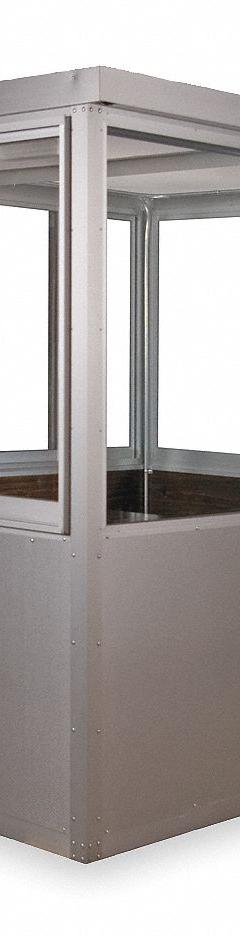 Assembled Guard Building: 8 ft x 8 ft x 8 ft, A/C Unit Included, 8 Windows (MPN 9696SLHVAC). Key specifications — Brand: PORTA-KING.