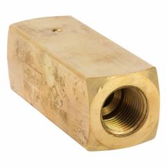 PARKER Hydraulic Check Valve: 2,000 psi, 15 gpm, 1/2 in, NPT (MPN C800B). Key specifications — Body Material: Brass; Outlet Connection Type: NPT; Brand: PARKER; Inlet Connection Type: NPT.