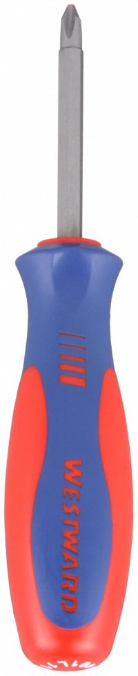 WESTWARD Multi-Bit Screwdriver: Phillips/Slotted Tip, 1/4 in/#2 Tip Size, 2 Tips, 7 in Overall Lg (MPN 401L11). Key specifications — attr1205339: Slotted: 1/4 in; attr1205303: WESTWARD.