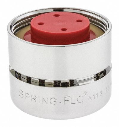 SPRING-FLO Outlet: 2.2 gpm Flow Rate, Aerated Flow Outlet, Brass, Chrome Finish - Faucet Aerators & Outlets