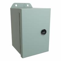 HAMMOND Electrical Enclosure: Steel, 6 in x 4 in x 4 in, NEMA 12/13/3R/4, w/Panel, Solid Cover (MPN EJ644). Key specifications — Closure Method: Latches; Brand: HAMMOND; Knockouts: Not Included.