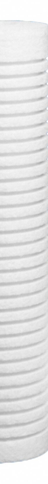 3M Water Filter Cartridge: 35 micron, String Wound, Polypropylene, 17 1/2 in Overall Ht (MPN RT40C16G20RN). Key specifications — Brand: 3M; Filter Media: Polypropylene.