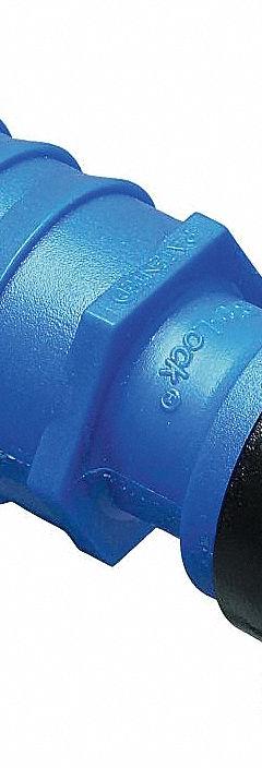 HYDRORAIN Adapter: 1" Insert x 1/2" BLR, ABS Plastic, 150 psi Max Working Pressure, 2.75 in Wd (MPN 37902). Key specifications — Connection: 1" Insert x 1/2" BLR; Material: ABS Plastic; Product Type: Adapter.