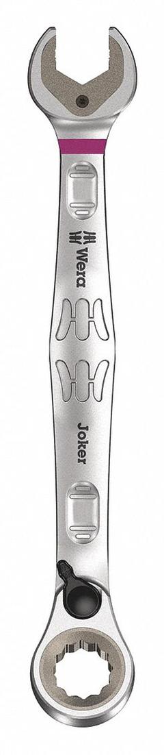 WERA Combination Wrench: Alloy Steel, Nickel Chrome, 9/16 in Head Size, 7 1/4 in Overall Lg, Offset (MPN 05020079001). Key specifications — attr309600: 9/16 in; attr309611: Nickel Chrome; attr309610: Alloy Steel; attr309604: Yes; attr309612: No; attr309613: No; attr309615: No; attr324932: WERA.
