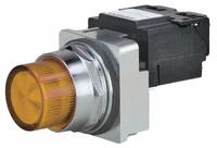 SIEMENS Pilot Light: 30 mm Panel Mounting Size, Amber, Incandescent, Class 52 Series (MPN 52PL4G9). Key specifications — Series: Class 52; Brand: SIEMENS; Includes Push-To-Test: No Push-To-Test Included.