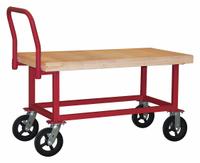 DURHAM MFG Platform Truck: 1,800 lb, 48 in L x 24 in W x 25 5/8 in H Deck, 8 in Caster Dia (MPN WHPT-WD-2448-8MR-17T). Key specifications — Side Panel Type: No Side Panels; Caster/Wheel Configuration: (2) Swivel; Brand: DURHAM MFG.