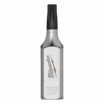 MILWAUKEE Bit Socket: 1/4 in Drive Size, Torx Tip, T25 Tip Size, 1 9/16 in Overall Lg - Security Torx Bit Sockets