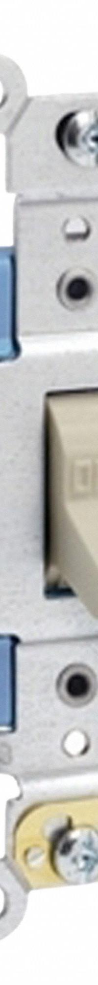 LEVITON Wall Switch: Toggle Switch, Single Pole, Maintained, Ivory, 120/277V AC, 15 A (MPN 1201-2I). Key specifications — Illuminated: No; Voltage Rating: 120/277V AC.