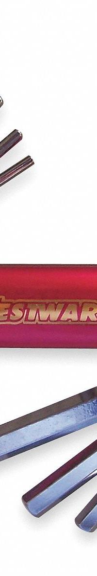 WESTWARD Hex Key Set: 1 - 5 Pieces, Folding, SAE, Std End, Short, 1 Pieces, Organizer, Chrome (MPN 2CYB7). Key specifications — attr1205553: Not Tether Capable; attr1205554: WESTWARD; attr1205568: Chrome; attr1293176: 1 - 5 Pieces.