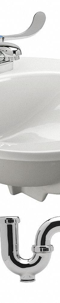 ZURN Bathroom Sink: White, Vitreous China, 19 1/4 in Overall Lg, 19 in Overall Wd, 3 Faucet Holes (MPN Z5124.521.1.07.00.0). Key specifications — Includes: Trap; Brand: ZURN; Color: White; Sink Material: Vitreous China.