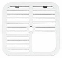 JAY R. SMITH MFG. CO Grid: Cast Iron, 9 3/4 in Overall Wd, 1 1/4 in Overall Ht, Unfinished, Drop-In (MPN 3420G-13). Key specifications — Brand: JAY R. SMITH MFG. CO; Finish: Unfinished; Color: Silver; Material: Cast Iron; Connection Type: Drop-In; Grate Surface Style: Square Holes; Product Type: Grid.
