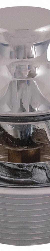 APPROVED VENDOR Shower Drain: Brass, Chrome, 1 5/8 in Overall Dia, Lift and Turn, Threaded (MPN 35250). Key specifications — Color: Silver; Includes: Drain Washer; Connection Type: Threaded; Material: Brass.