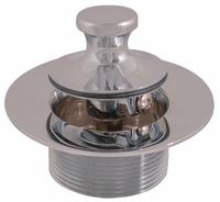 APPROVED VENDOR Shower Drain: Brass, Chrome, 1 5/8 in Overall Dia, Lift and Turn, Threaded (MPN 35250). Key specifications — Color: Silver; Includes: Drain Washer; Connection Type: Threaded; Material: Brass.