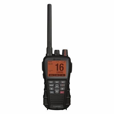 COBRA Marine Radio: VHF, Analog, 6 W, 12 Channels, IPX7, GPS, Black, BlueBound 650 - Handheld Marine Radios